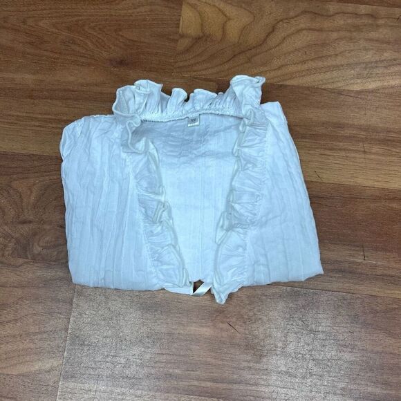 Bug Zoo Girls White Ruffled Long Sleeve Cotton Wrap Top Size Toddler 1 year - Picture 10 of 11